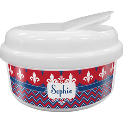 Patriotic Fleur de Lis Snack Container (Personalized)