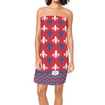 Patriotic Fleur de Lis Spa / Bath Wrap w/ Name or Text