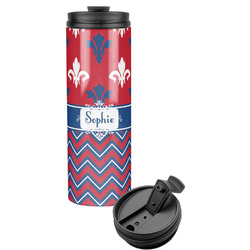 Patriotic Fleur de Lis Stainless Steel Skinny Tumbler (Personalized)