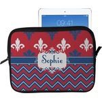 Patriotic Fleur de Lis Tablet Case / Sleeve - Large (Personalized)