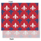 Patriotic Fleur de Lis Tissue Paper - Heavyweight - Large - Front & Back