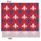 Patriotic Fleur de Lis Tissue Paper - Heavyweight - Medium - Front & Back