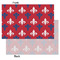 Patriotic Fleur de Lis Tissue Paper - Heavyweight - Small - Front & Back