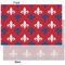 Patriotic Fleur de Lis Tissue Paper - Heavyweight - XL - Front & Back