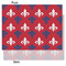 Patriotic Fleur de Lis Tissue Paper - Lightweight - Medium - Front & Back