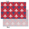 Patriotic Fleur de Lis Tissue Paper - Lightweight - Small - Front & Back