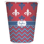 Patriotic Fleur de Lis Waste Basket (Personalized)