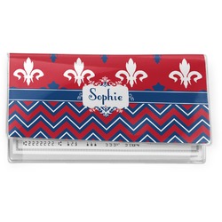 Patriotic Fleur de Lis Vinyl Checkbook Cover (Personalized)