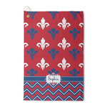 Patriotic Fleur de Lis Waffle Weave Golf Towel (Personalized)