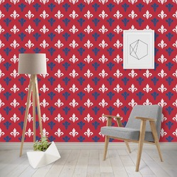 Patriotic Fleur de Lis Wallpaper & Surface Covering (Peel & Stick - Repositionable)