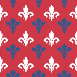 Patriotic Fleur de Lis Wallpaper & Surface Covering (Water Activated 24"x 24" Sample)