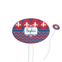 Patriotic Fleur de Lis Oval Stir Sticks (Personalized)