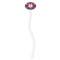 Patriotic Fleur de Lis White Plastic 7" Stir Stick - Oval - Single Stick