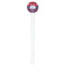 Patriotic Fleur de Lis White Plastic 7" Stir Stick - Round - Single Stick