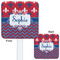 Patriotic Fleur de Lis White Plastic Stir Stick - Double Sided - Approval