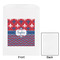 Patriotic Fleur de Lis White Treat Bag - Front & Back View