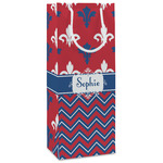 Patriotic Fleur de Lis Wine Gift Bags - Matte (Personalized)