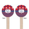 Patriotic Fleur de Lis Wooden 6" Stir Stick - Round - Double Sided - Front & Back