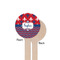 Patriotic Fleur de Lis Wooden 7.5" Stir Stick - Round - Single Sided - Front & Back