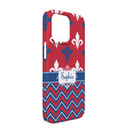 Patriotic Fleur de Lis iPhone Case - Plastic - iPhone 13 (Personalized)