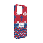 Patriotic Fleur de Lis iPhone Case - Plastic - iPhone 13 Mini (Personalized)