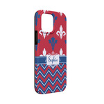 Patriotic Fleur de Lis iPhone Case - Rubber Lined - iPhone 13 Mini (Personalized)