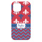 Patriotic Fleur de Lis iPhone 13 Pro Max Tough Case - Back