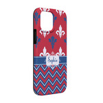 Patriotic Fleur de Lis iPhone Case - Rubber Lined - iPhone 13 (Personalized)