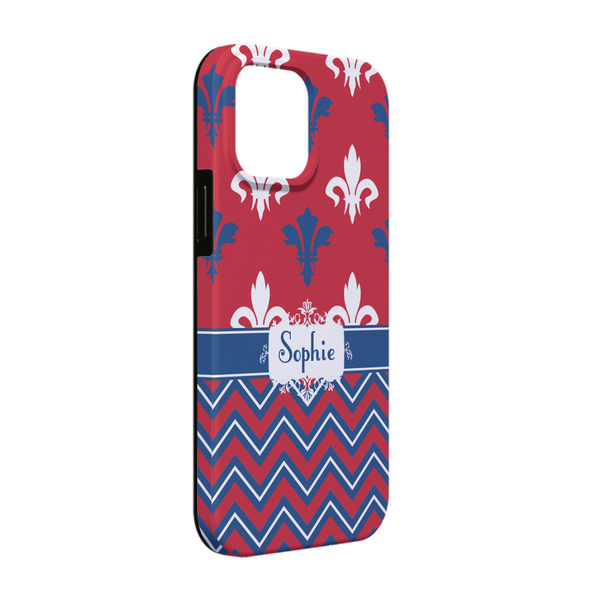 Custom Patriotic Fleur de Lis iPhone Case - Rubber Lined - iPhone 13 (Personalized)