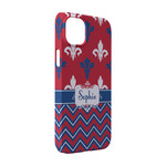 Patriotic Fleur de Lis iPhone Case - Plastic - iPhone 14 (Personalized)