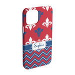 Patriotic Fleur de Lis iPhone Case - Plastic - iPhone 15 (Personalized)