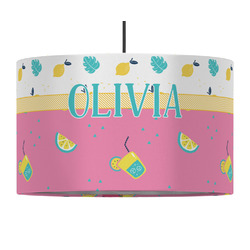 Summer Lemonade 12" Drum Pendant Lamp - Fabric (Personalized)