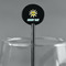 Summer Lemonade Black Plastic 5.5" Stir Stick - Round - Main