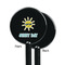 Summer Lemonade Black Plastic 5.5" Stir Stick - Single Sided - Round - Front & Back