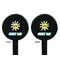 Summer Lemonade Black Plastic 7" Stir Stick - Double Sided - Round - Front & Back