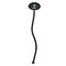 Summer Lemonade Black Plastic 7" Stir Stick - Oval - Single Stick