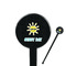 Summer Lemonade Black Plastic 7" Stir Stick - Round - Closeup