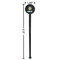 Summer Lemonade Black Plastic 7" Stir Stick - Round - Dimensions