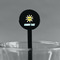 Summer Lemonade Black Plastic 7" Stir Stick - Round - Main