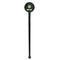 Summer Lemonade Black Plastic 7" Stir Stick - Round - Single Stick