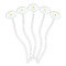 Summer Lemonade Clear Plastic 7" Stir Stick - Oval - Fan