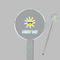 Summer Lemonade Clear Plastic 7" Stir Stick - Round - Closeup