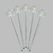 Summer Lemonade Clear Plastic 7" Stir Stick - Round - Fan View