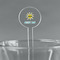 Summer Lemonade Clear Plastic 7" Stir Stick - Round - Main