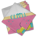 Summer Lemonade Cloth Cocktail Napkins - Set of 4 w/ Name or Text