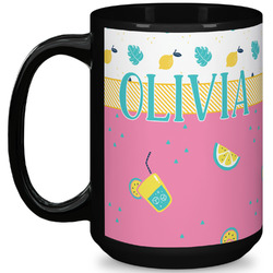 Summer Lemonade 15 Oz Coffee Mug - Black (Personalized)