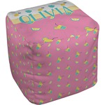 Summer Lemonade Cube Pouf Ottoman - 18" (Personalized)