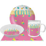 Summer Lemonade Dinner Set - Single 4 Pc Setting w/ Name or Text