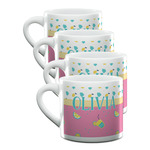 Summer Lemonade Double Shot Espresso Cups - Set of 4 (Personalized)