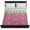 Summer Lemonade Duvet Cover - Queen - On Bed - No Prop